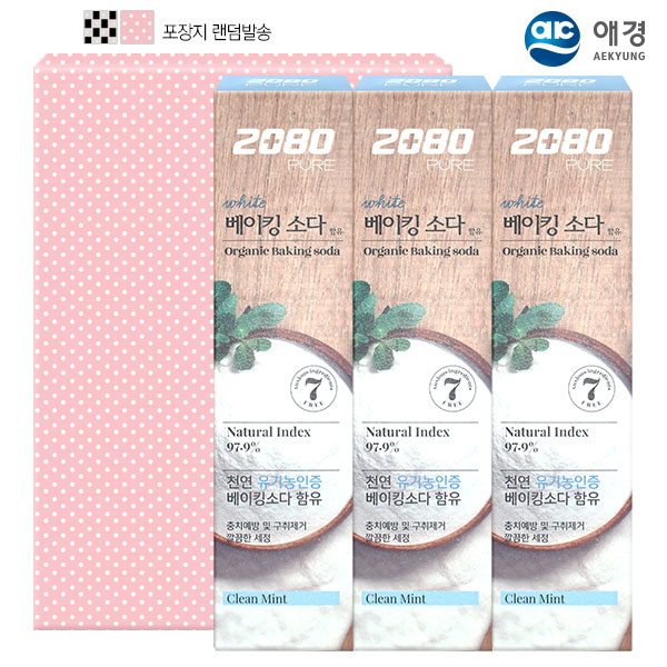 (포장)애경 2080베이킹소다치약90g 3P