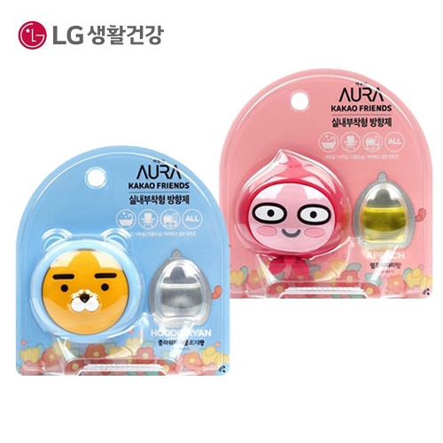 [LG생활건강] 아우라 카카오 실내용 방향제 어피치&라이언4ml